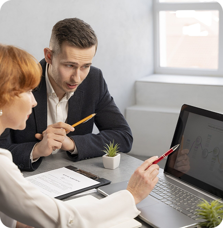 Business consultant working